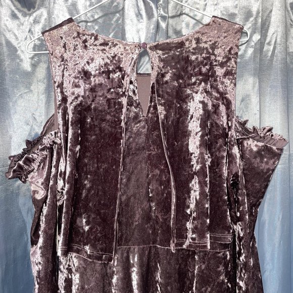 EASEL Los Angeles Purple Crushed Velvet Dress - Sz M - Picture 4 of 10